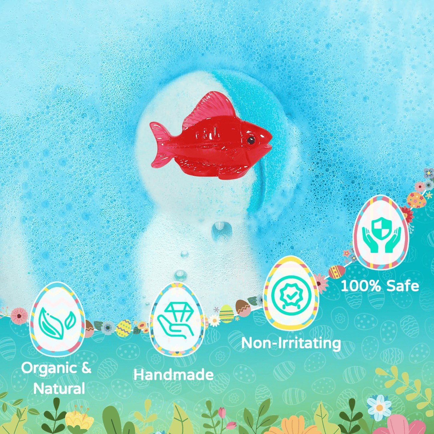 🔥LAST DAY 🛁 Natural Bath Bombs for Kids with Mega Bubbles & Surprise Inside 🥚✨-ZBD