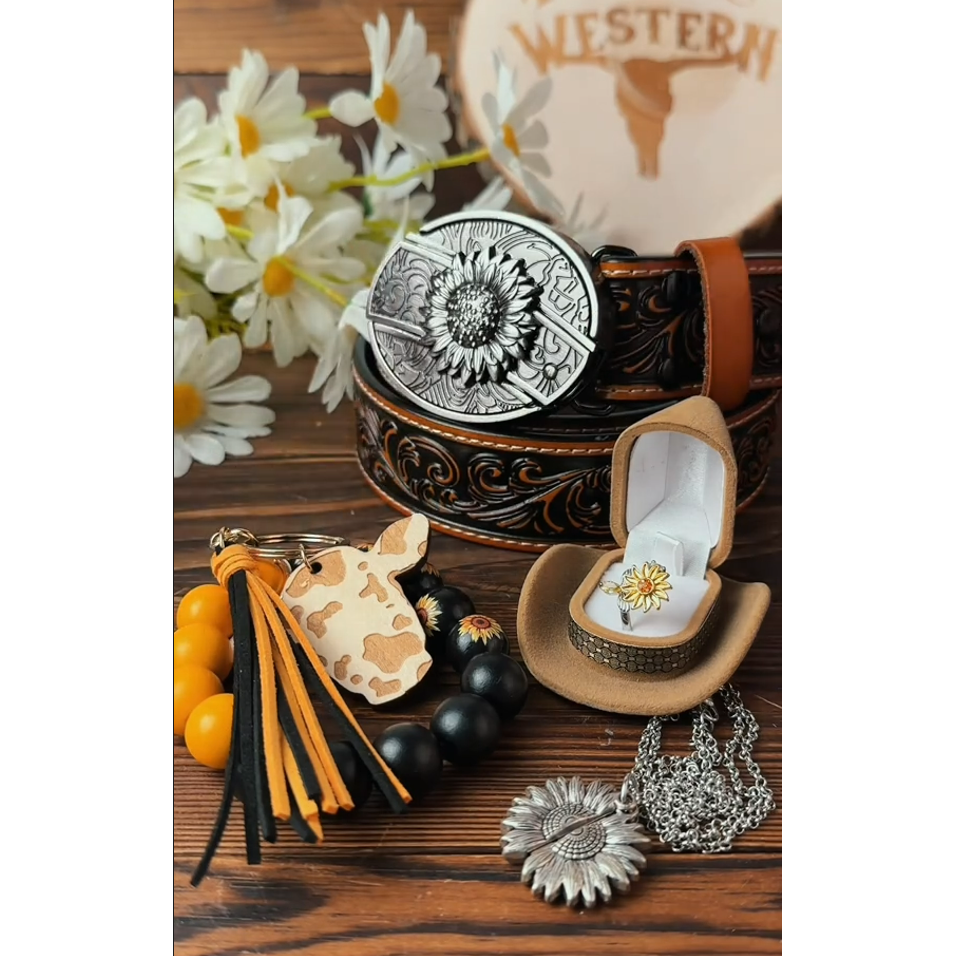 🔥Hot Sale 50% OFF🔥Sunflower Belt Gift Set