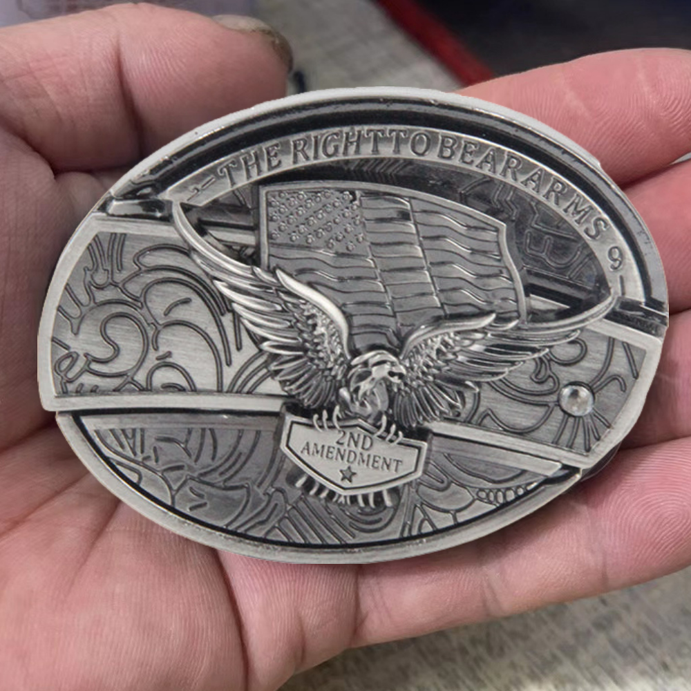 (New Arrival)Fashion Punk Creative Belt Buckle With Knife - Flag Eagles