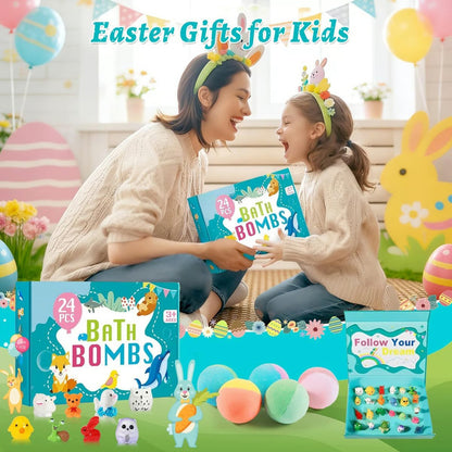 🔥LAST DAY 🛁 Natural Bath Bombs for Kids with Mega Bubbles & Surprise Inside 🥚✨-ZBD