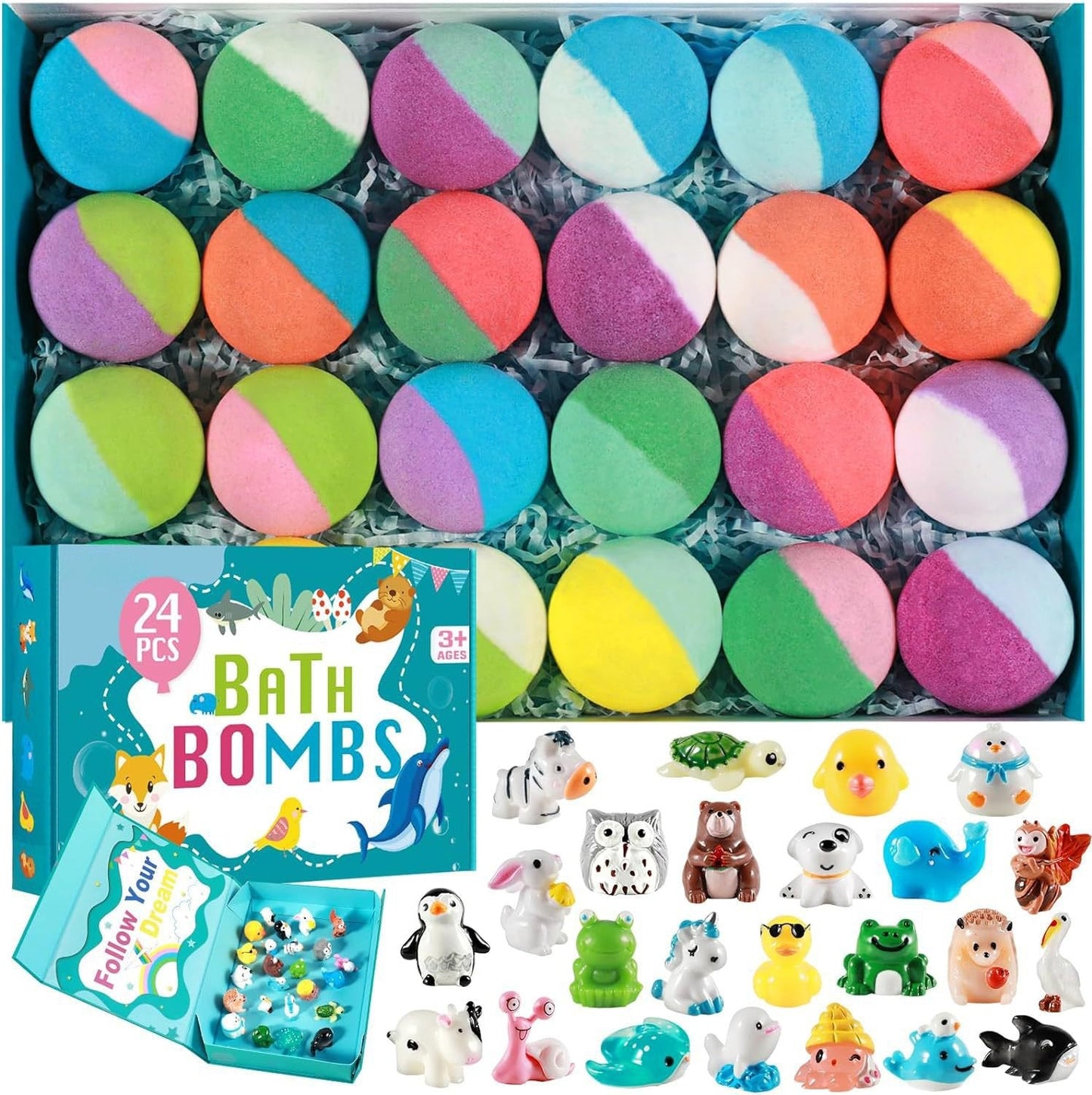 🔥LAST DAY 🛁 Natural Bath Bombs for Kids with Mega Bubbles & Surprise Inside 🥚✨-ZBD