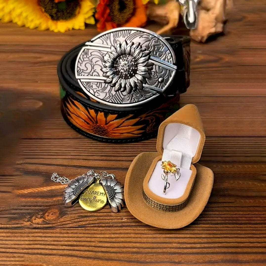 🔥Hot Sale 50% OFF🔥Sunflower Belt Gift Set