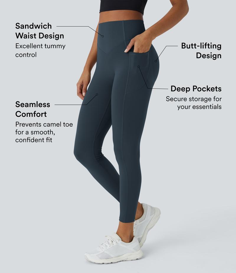 Spring Sale🌼High Waisted Scrunch Butt Lifting Tummy Control Pocket Shaping Training Leggings🍑-LGZ