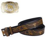 With CowHead Cowhide Belt (120 cm/47 inch)