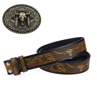 With CowHead Cowhide Belt (120 cm/47 inch)
