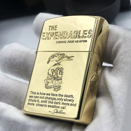 Fashion Punk Creative 3D Relief Refillable Windproof Lighter - The Expendables