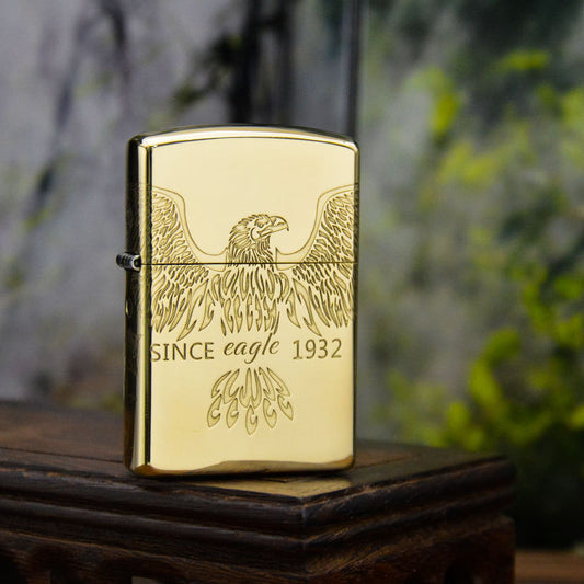 Fashion Punk Creative 3D Relief Refillable Windproof Lighter - Eagle 1932