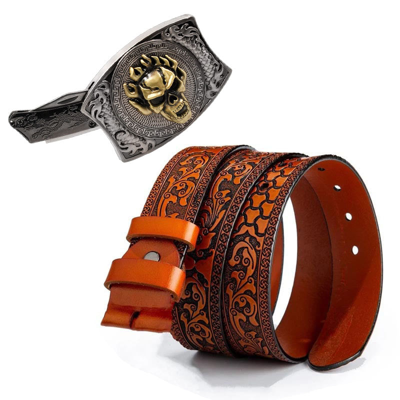 🔥LAST DAY 50% OFF🔥Western Fashion Genuine Leather Belt With Knife