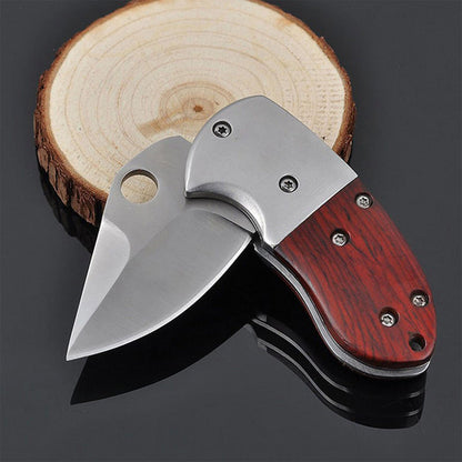 🔥LAST DAY 70% OFF🔥 Wood Handle Outdoor EDC Pocket Knife Mini Folding Knife