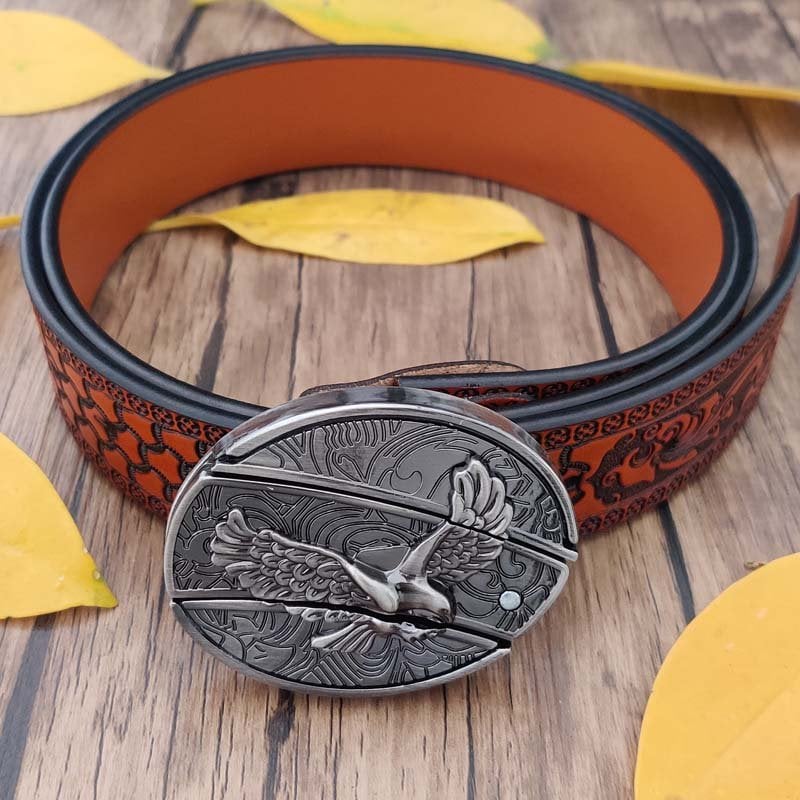 🔥New Arrival 50% OFF🔥Fashion Punk Genuine Leather Belt With Knife
