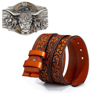 With Brown Cowhide Belt (120 cm/47 inch)