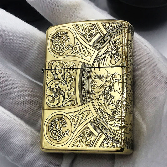 Fashion Punk Creative 3D Relief Refillable Windproof Lighter - Pocalypse Horsemen