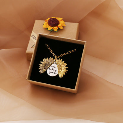 "You Are My Sunshine" Sunflower Necklace