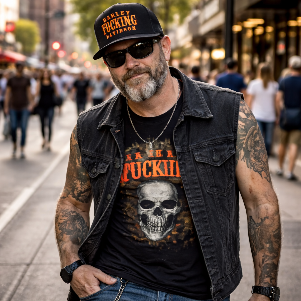 Harley Fucking Davidson Trucker Mesh Snapback Cap