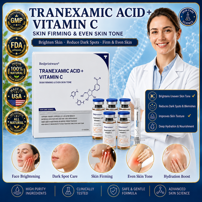 Redprintware® Tranexamic Acid + Vitamin C Serum Kit - 6 Vials -