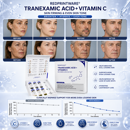Redprintware® Tranexamic Acid + Vitamin C Serum Kit - 6 Vials -