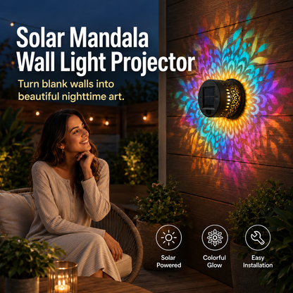 Mandala Outdoor Solar Wall Lights