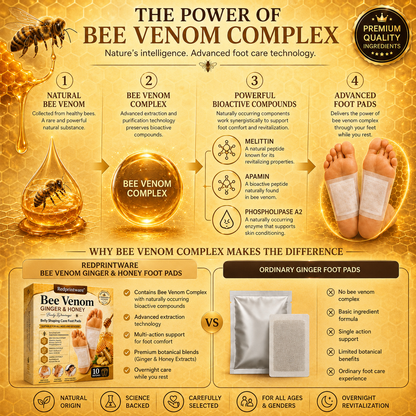 Redprintware® Bee Venom Ginger & Honey Care Foot Pads - Alin