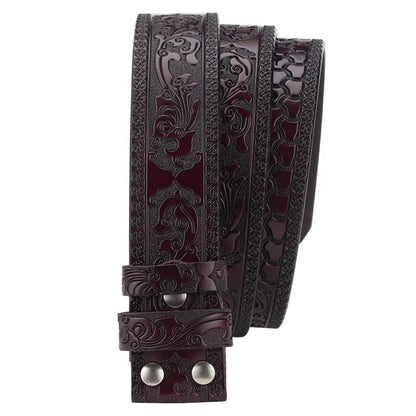 Western Belt Without Buckle 1.5" Wide with Snaps