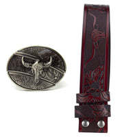 With Red-Brown Cowhide Belt (120 cm/47 inch)