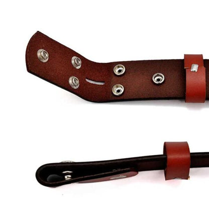 (New Arrival) Fashion Punk Genuine Leather Belt With Knife - Dinosaur