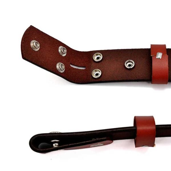(New Arrival) Fashion Punk Genuine Leather Belt With Knife - Elk