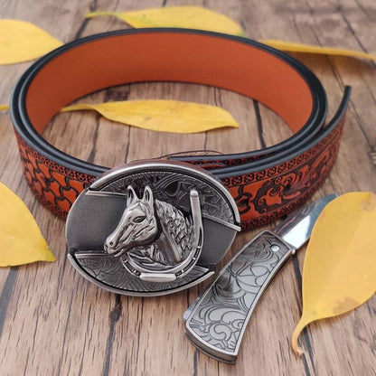 🔥New Arrival🔥Fashion Punk Genuine Leather Belt With Knife