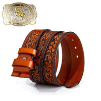 With Brown Cowhide Belt (120 cm/47 inch)