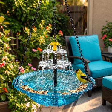🐦Solar Cascade Hanging Bird Bath Fountain