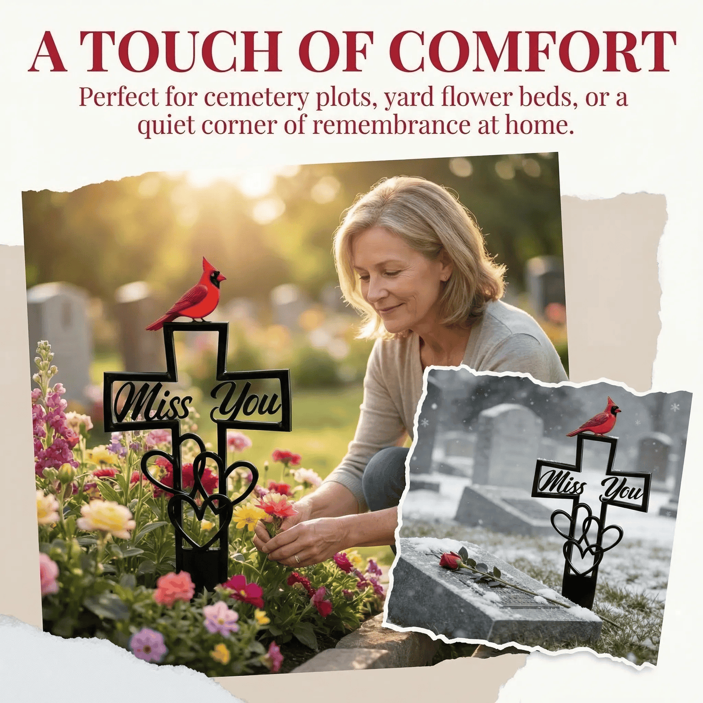 🐦LAST DAY 49% OFF -💖✝️Metal Cemetery Memorial Plaque for Remembrance✝️