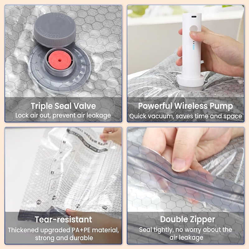 🔥Hot Sale🔥Cordless Travel Vacuum Bag Set