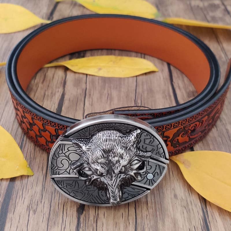 🔥New Arrival 50% OFF🔥Fashion Punk Genuine Leather Belt With Knife