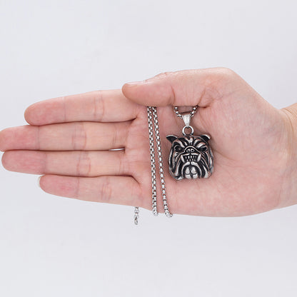 Fashion Punk Bull Dog Pendant Personalized Necklace
