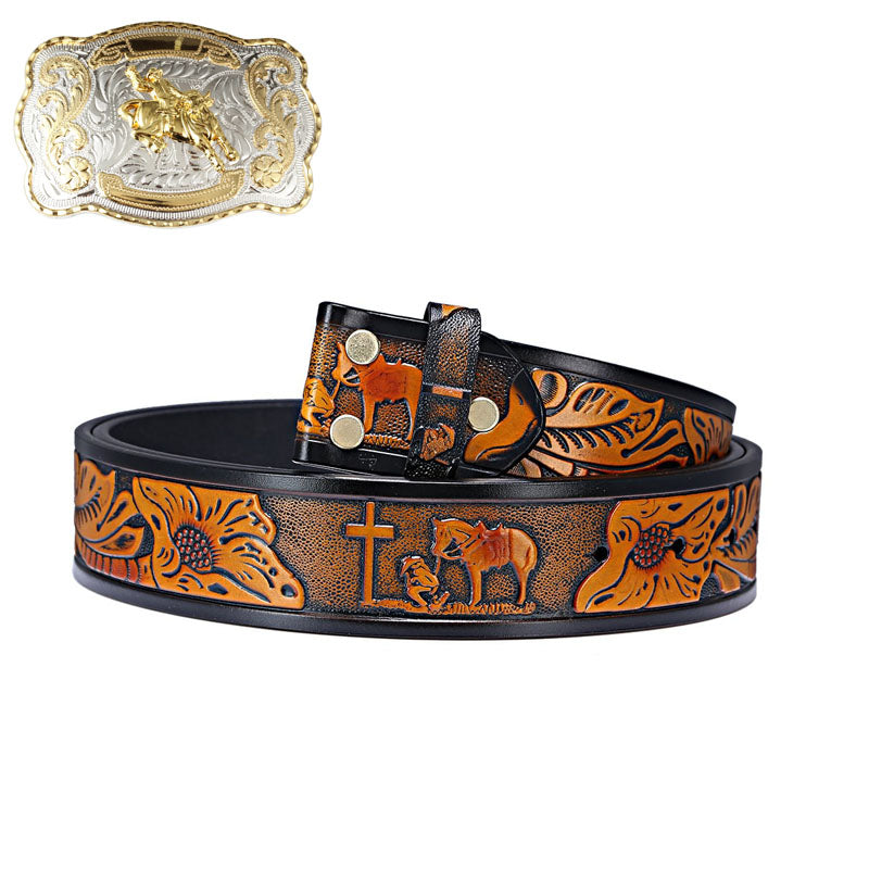 Western Style Fashion Creative Belt Buckle - Bull