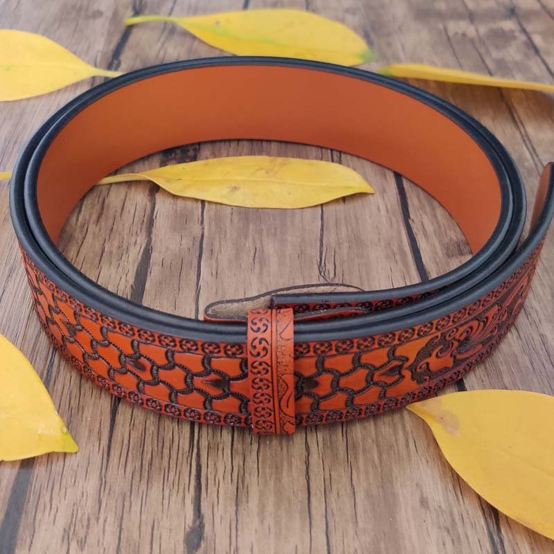 🔥Last Day Sale 50% OFF🔥Fashion Punk Men's Genuine Leather Belt With Knife