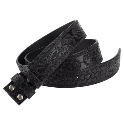 Western Belt Without Buckle 1.5" Wide with Snaps
