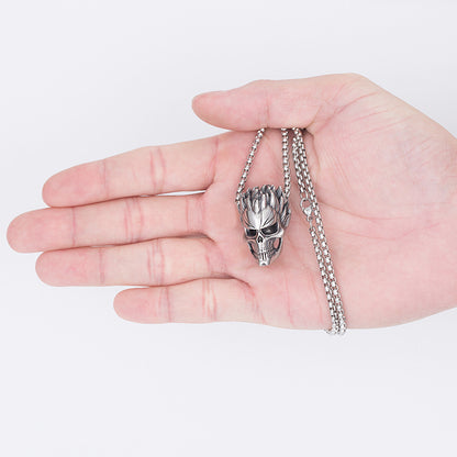 Fashion Punk Skull Pendant Personalized Necklace