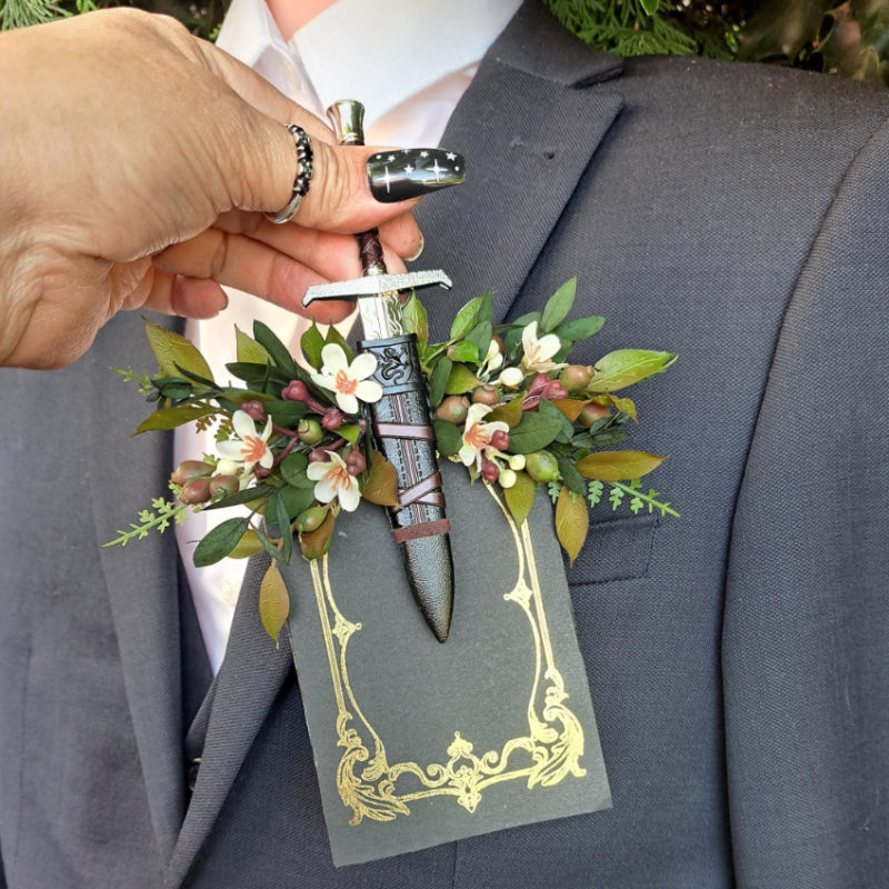 Floral Medieval Fantasy Pocket Boutonniere