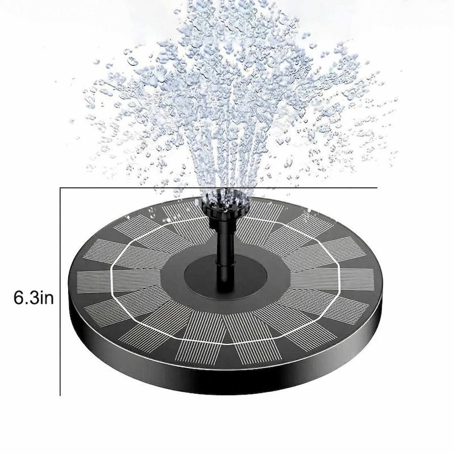 Solar Fountain, Solar Powered Bird Bath Fountain Pump， 1.5W Solar Panel Kit Water Pump, Outdoor Watering Submersible Pump for Pond, Pool, Garden, Fish Tank-LGZ