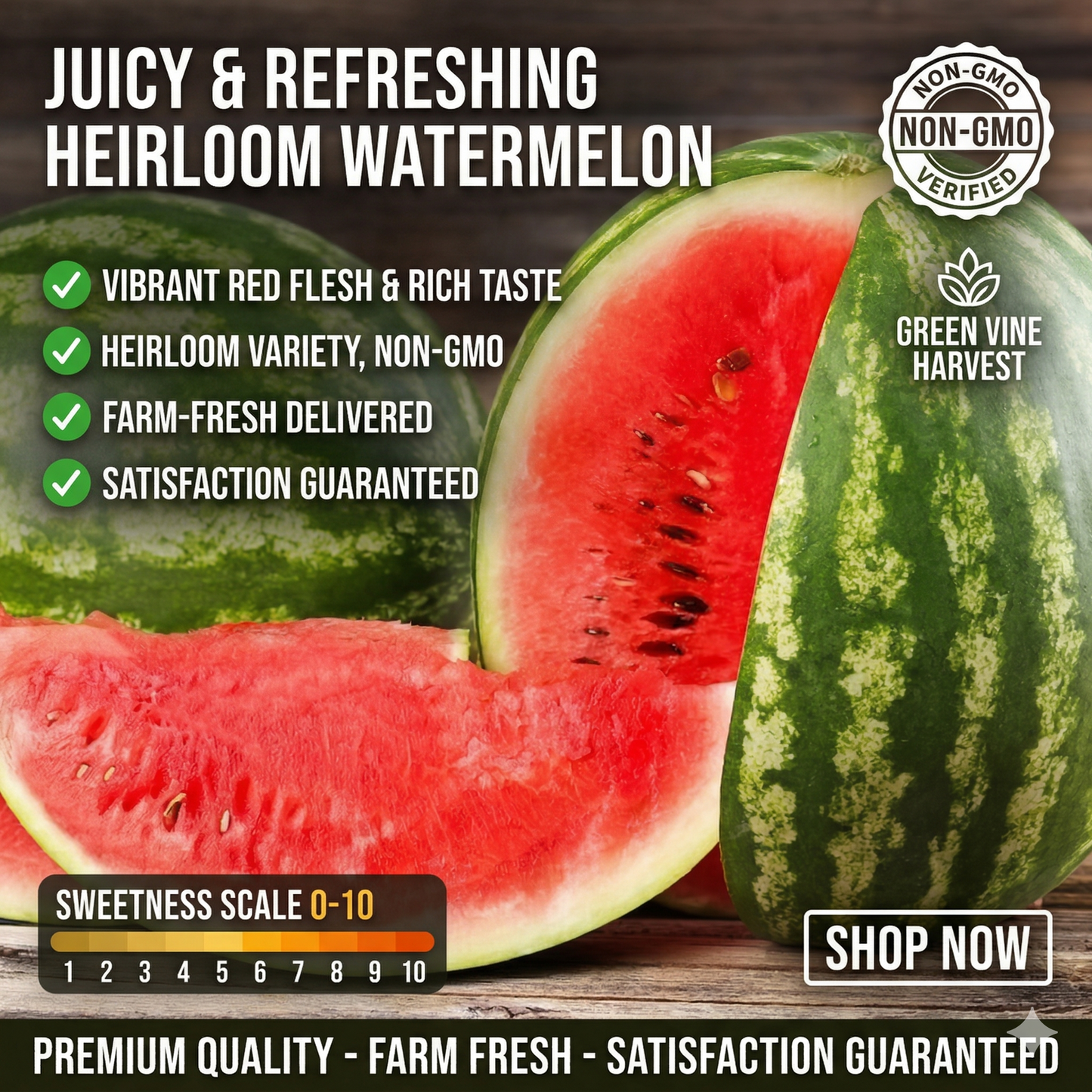 🍉Ultimate Sweet Watermelon Seeds - Easy to Grow Heirloom Variety for Home Gardens🌱-LGZ