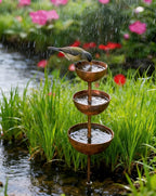🌧️ Rain Catcher - Plant Support🐦 Metal Garden Ornament