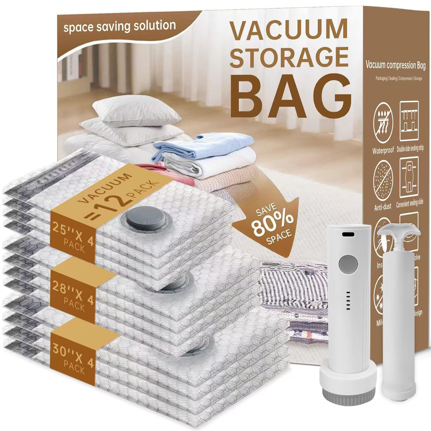 🔥Hot Sale🔥Cordless Travel Vacuum Bag Set