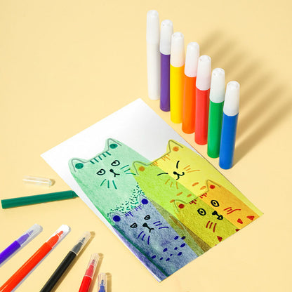 Creative Rainbow Scratch Art Postcard Set for Kids