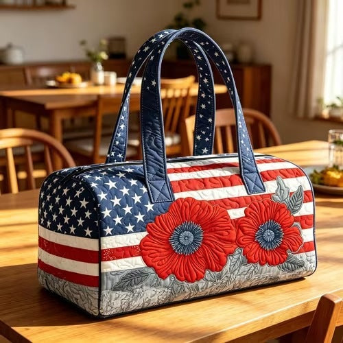 Jimmy Crafts - Handamde Quilted USA Tote Bag