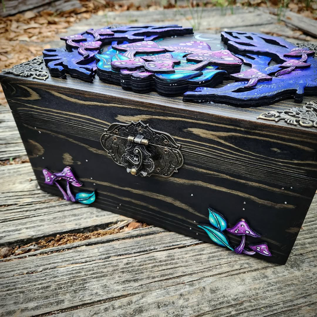 Mushroom & Forest Hidden Key Box