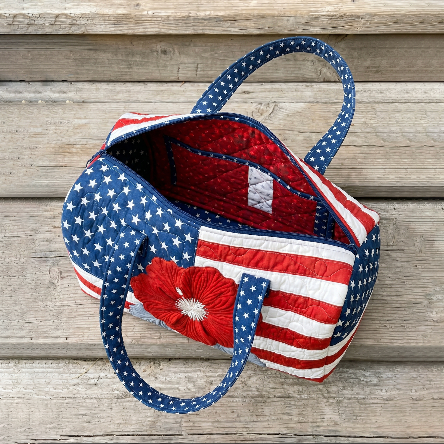 Jimmy Crafts - Handamde Quilted USA Tote Bag