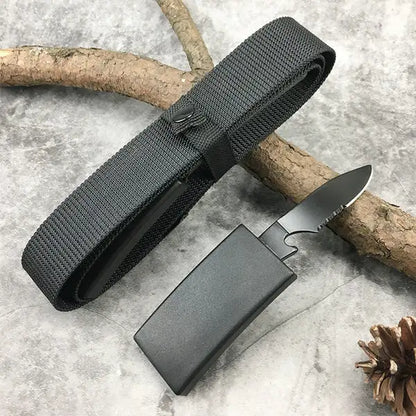 🔥Hot Sale🔥Tactical Nylon Belt with Concealed Self-Defense Knife
