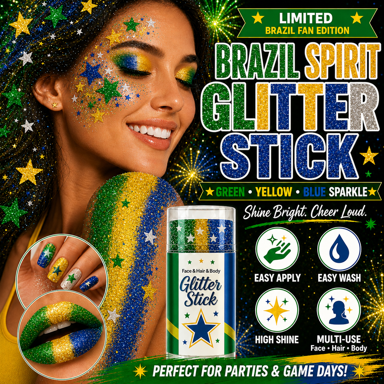 LIMITED!!!✨National Colors Fans Glitter Stick✨