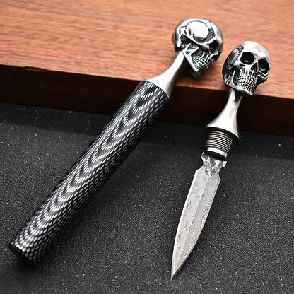 🔥LAST DAY 70% OFF🔥Damascus Steel Ghost Head Knife