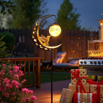 🌙✨Hummingbird Moon Solar Garden Light
